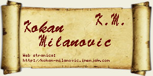Kokan Milanović vizit kartica